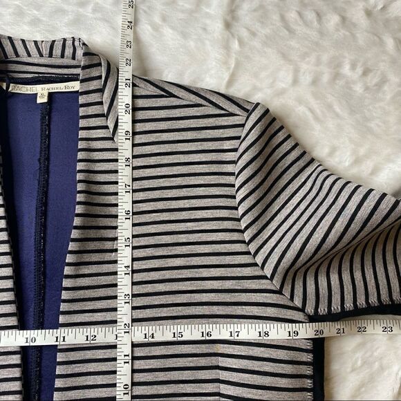 RACHEL Rachel Roy Frankie Striped Open Blazer - Picture 11 of 11